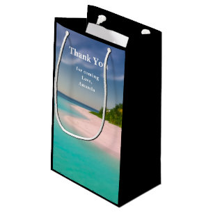 Petit Sac Cadeau Océan aigue-marine Plage tropicale Paysage Merci