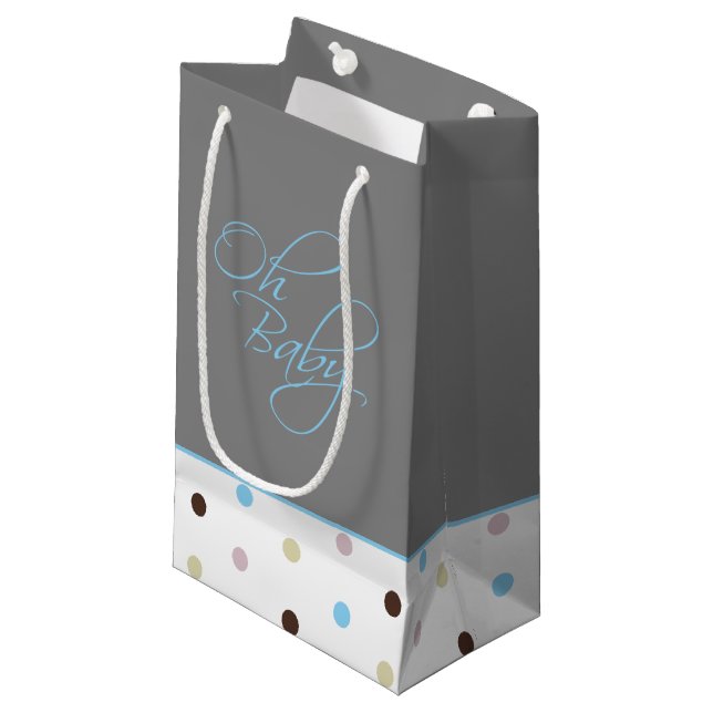 Petit Sac Cadeau Oh Baby Posh bébé cadeau pour garçon (Devant Angle)