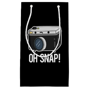 Petit Sac Cadeau Oh Snap Funny Camera Pun Dark BG