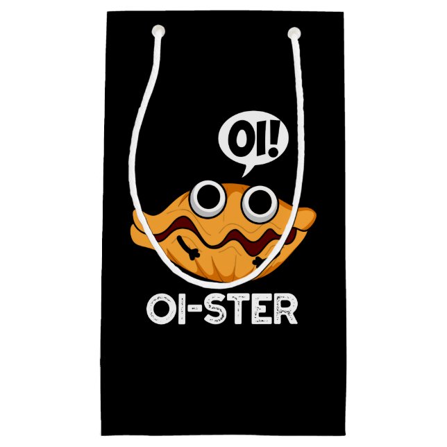 Petit Sac Cadeau Oister Funny Animal Oyster Pun Dark BG (Devant)