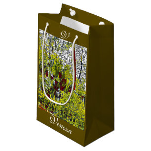Petit Sac Cadeau Olive green Abstrait Art Bridesmaid Monogramme Pet
