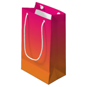 Petit Sac Cadeau Ombre rose et orange