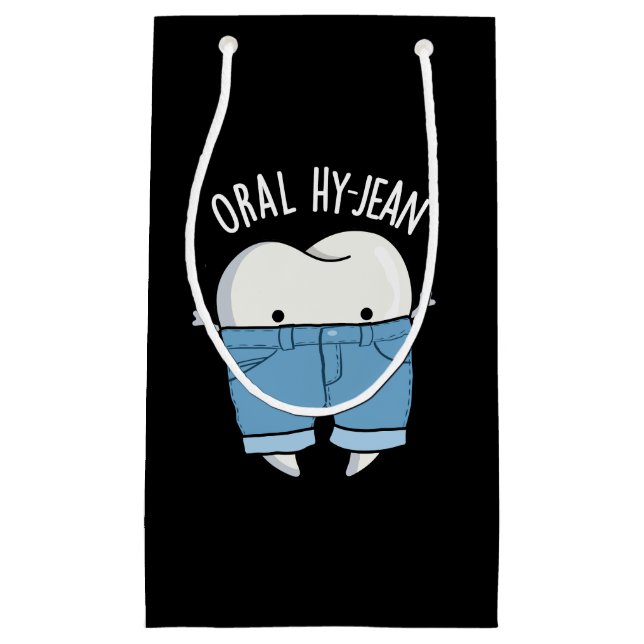 Petit Sac Cadeau Oral Hy-jean Funny Tooth Pun Dark BG (Devant)
