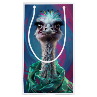 Petit Sac Cadeau Ostrich themed