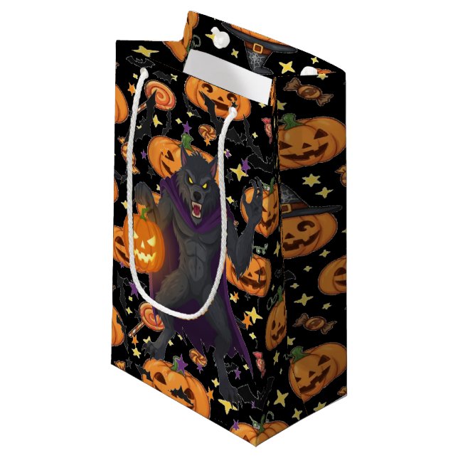 Petit Sac Cadeau Pack Wolf hanté Halloween nuit (Devant Angle)