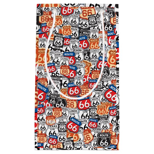 Petit Sac Cadeau Panneaux routiers de l'itinéraire 66 (Devant)