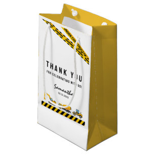 Petit Sac Cadeau Papier de Merci minimaliste du Parti de la constru