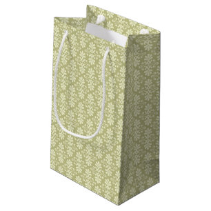 Petit Sac Cadeau Papier peint floral de damassé