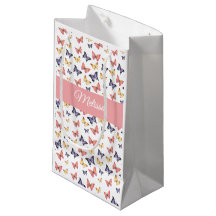 Papillons Rose Violet Nom Personnalisé
