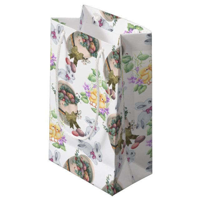 Petit Sac Cadeau Pâques vintage (Devant Angle)