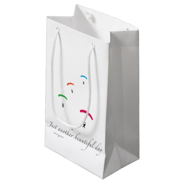 Petit Sac Cadeau Parachutes colorés (Devant Angle)