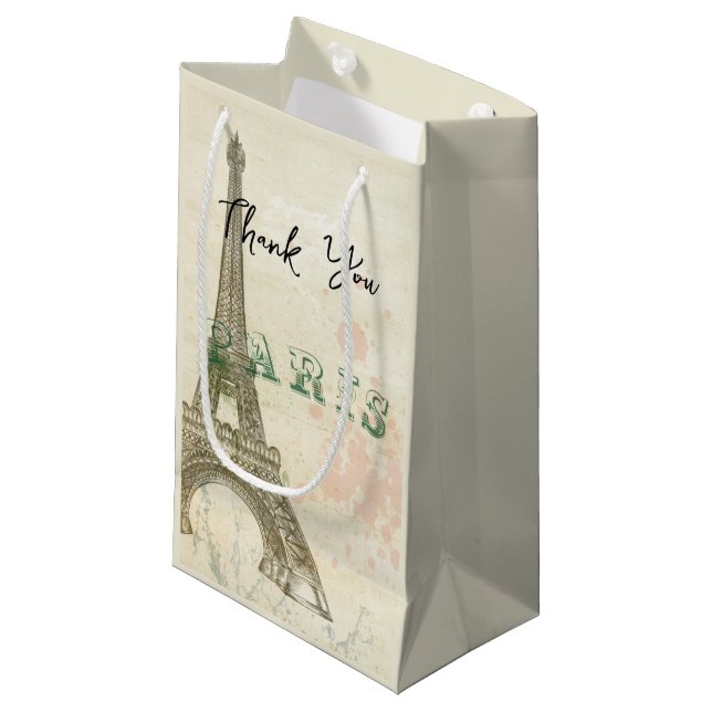 Petit Sac Cadeau Parti vintage (Devant Angle)