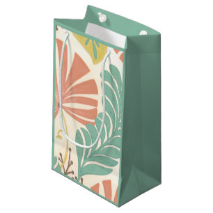 Petit Sac Cadeau Pastel Floral Vines et Feuilles sur Arrière - plan