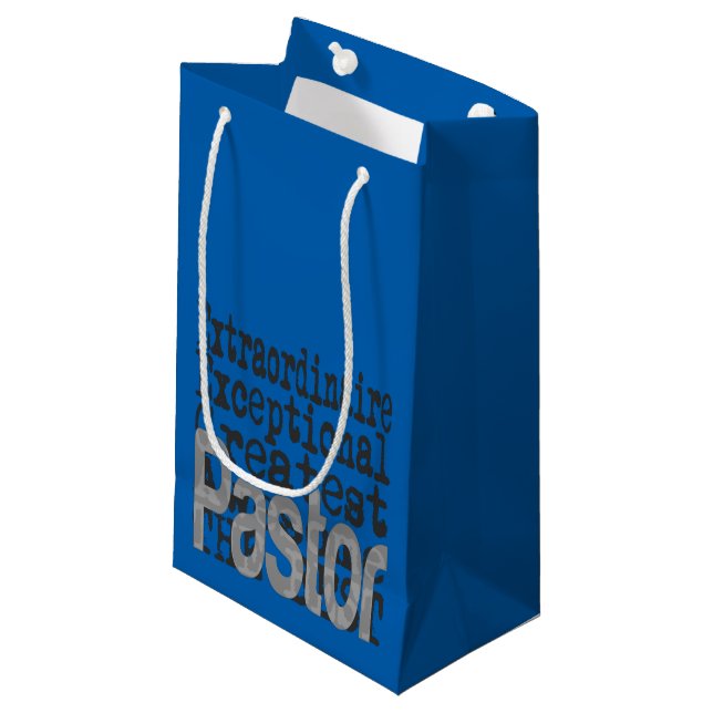 Petit Sac Cadeau Pastor Extraordinaire (Devant Angle)