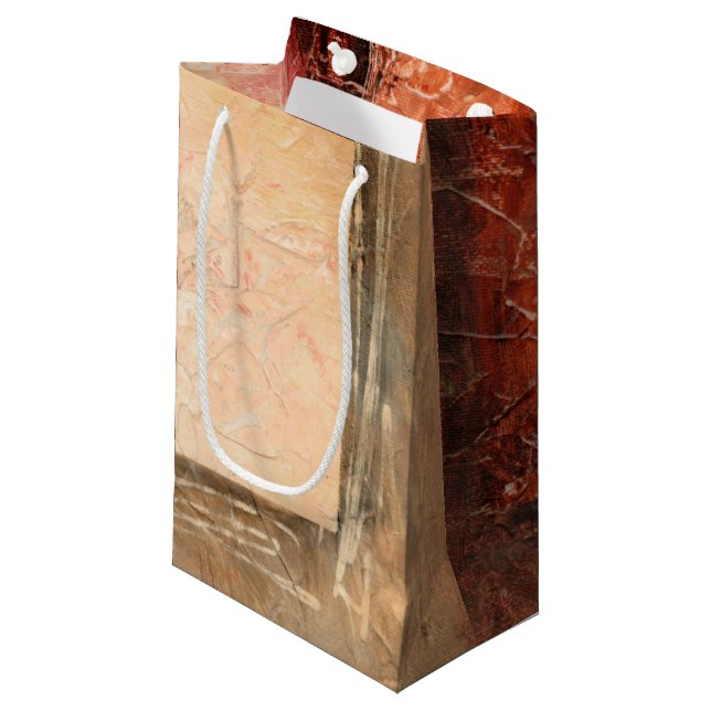 Petit Sac Cadeau Paysage rouge Abstrait (Devant Angle)