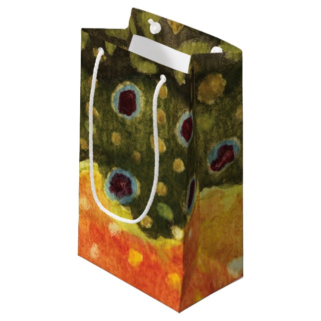 Petit Sac Cadeau Pêche à la mouche à la truite broyée (Devant Angle)