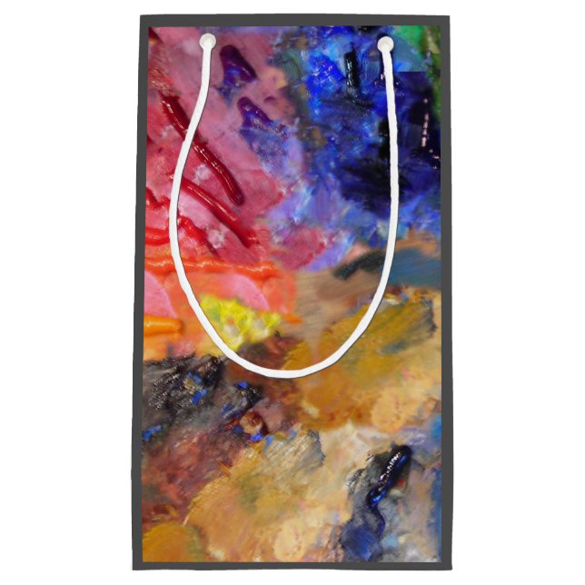 Petit Sac Cadeau Peinture colorée de la palette du peintre artiste (Devant)