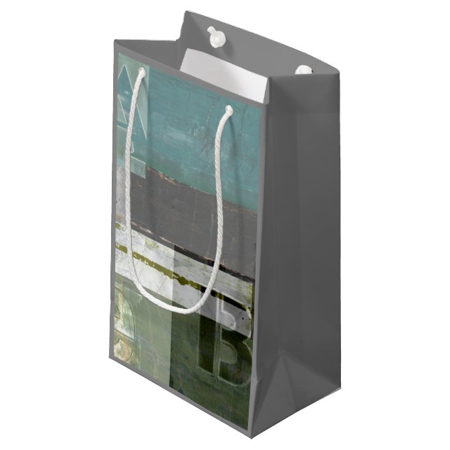 Petit Sac Cadeau Peinture moderne avec lettres assorties (Devant Angle)