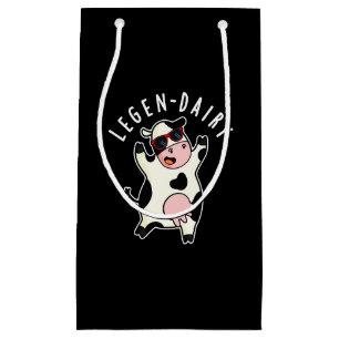 Petit Sac Cadeau Pelleterie Funny Cow Pun Dark BG