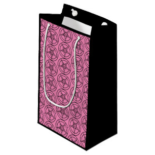 Petit Sac Cadeau Pentagramme rose Baphomet Satané
