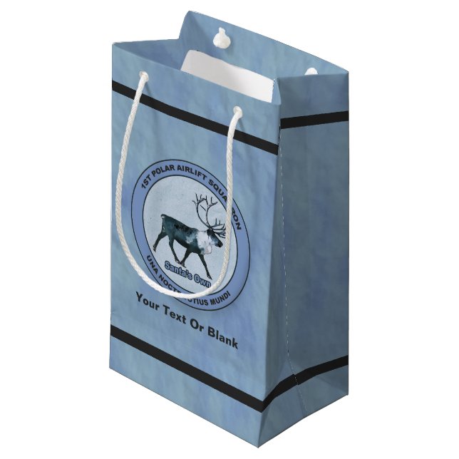 Petit Sac Cadeau Père Noël 1er Polar Airlift Sqdn - Subduit (Devant Angle)