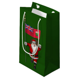 Petit Sac Cadeau Père Noël Avec Drapeau De L'Ontario CDN