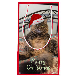 Petit Sac Cadeau Père Noël Cat Ho Ho Ho Petit Cadeau
