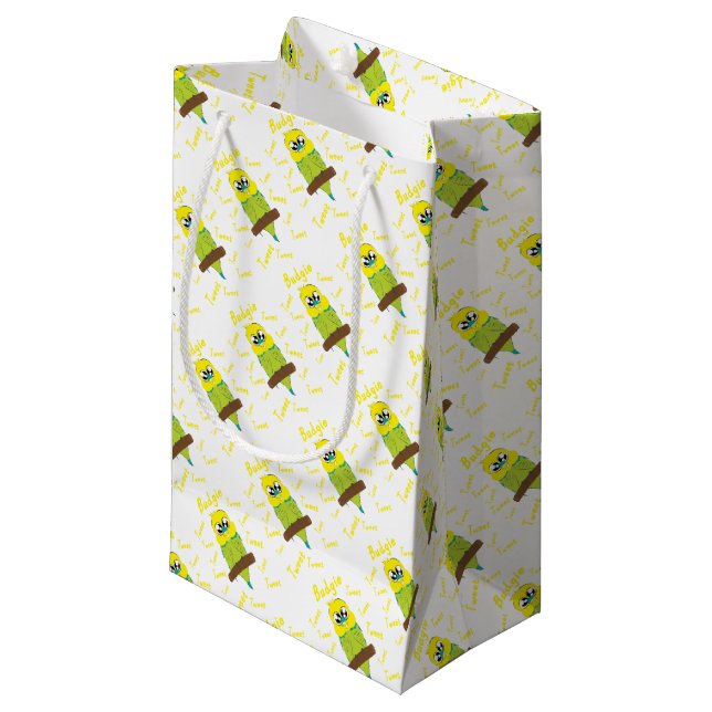 Petit Sac Cadeau perruche (Devant Angle)