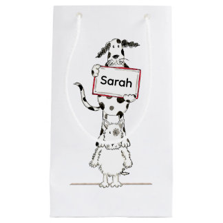 Petit Sac Cadeau Personalised Cute Dog Acrobat 