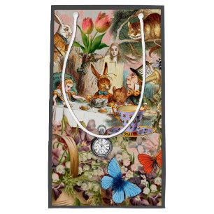 Petit Sac Cadeau Personnages de la fête du thé Alice in Wonderland