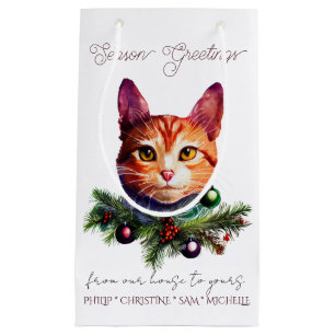 Petit Sac Cadeau Personnalité de Cute Orange Cat