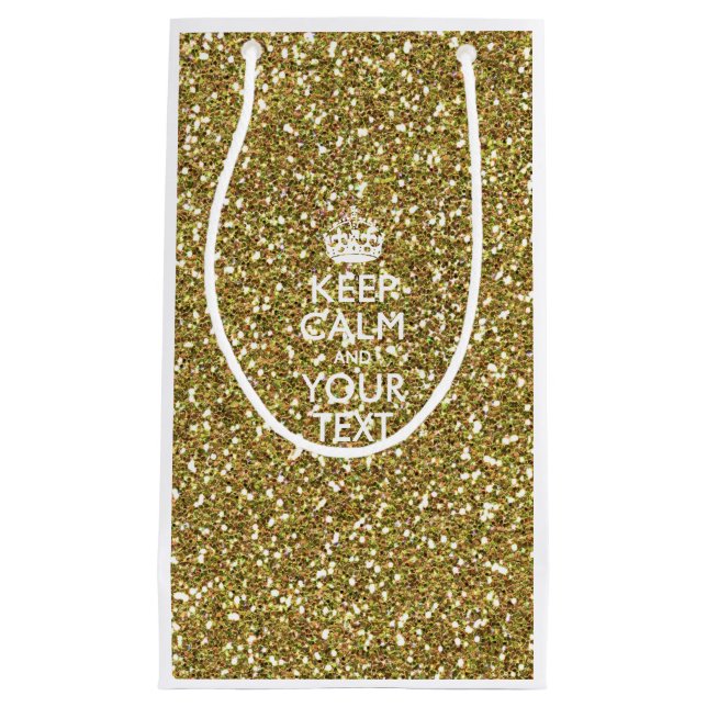 Petit Sac Cadeau Personnalized KEEP CALM AND Your Creative Text (Devant)