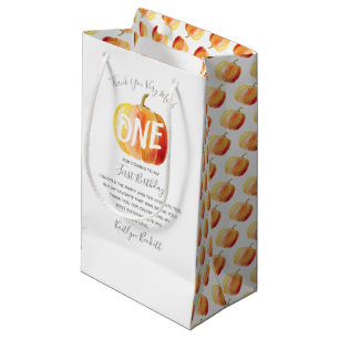 Petit Sac Cadeau Petit Citrouille 1er anniversaire Merci