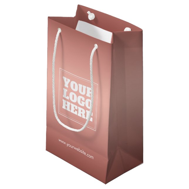 Petit Sac Cadeau Petite boîte cadeau Rose Gold Boite personnalisée  (Devant Angle)