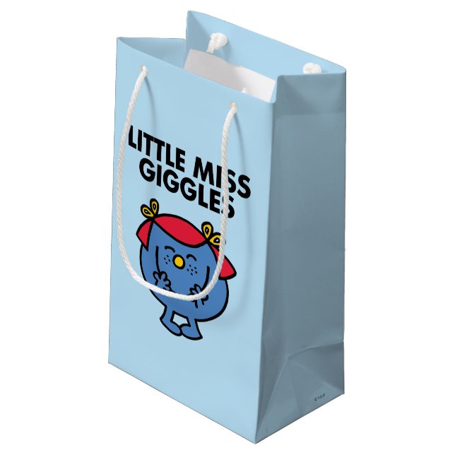 Petit Sac Cadeau Petite Miss Giggles | Lettres noires (Dos Angle)