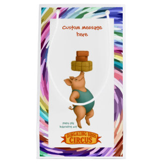 Petit Sac Cadeau Petra pig balancing act