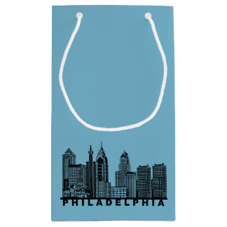 Petit Sac Cadeau Philadelphia Skyline Silhouette 