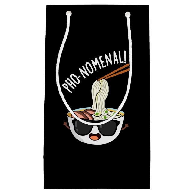 Petit Sac Cadeau Pho-nomenal Funny Pun de soupe Pho Dark BG (Devant)
