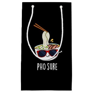 Petit Sac Cadeau Pho Sure Funny Soupe pho Pun nouille Dark BG