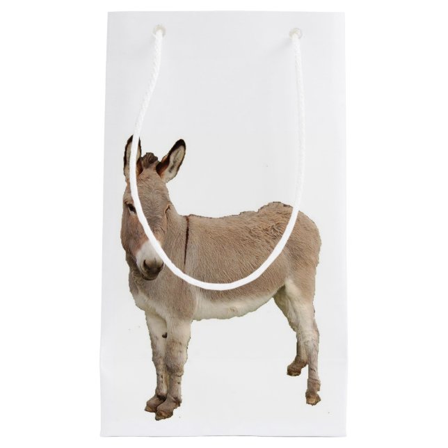 Petit Sac Cadeau Photo de Burro à Donkey Cute (Devant)
