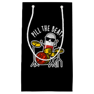 Petit Sac Cadeau Pill The Beat Funny Medicine Musique Pun Dark BG