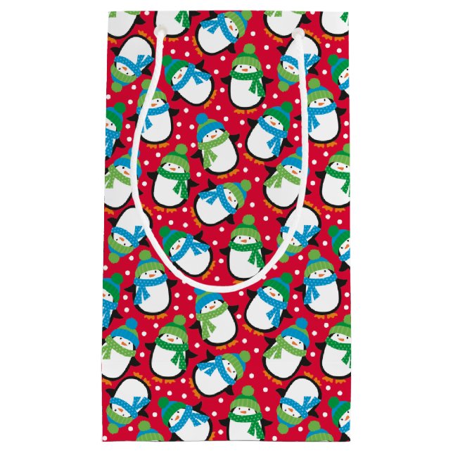 Petit Sac Cadeau Pingouins (Devant)