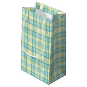 Petit Sac Cadeau Plaid en pastel