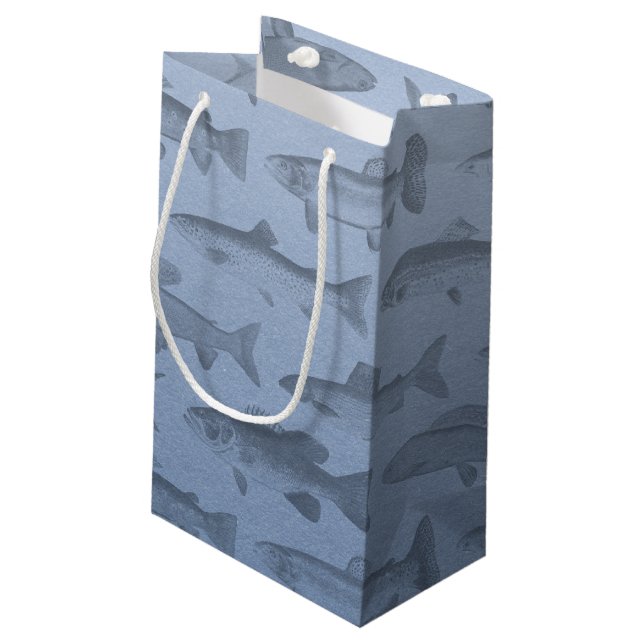Petit Sac Cadeau Plutôt Pêcher Motif de poisson personnalisé (Dos Angle)