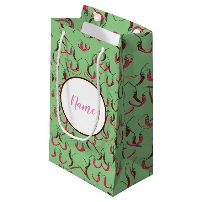 Petit Sac Cadeau Poivrons  (Devant Angle)