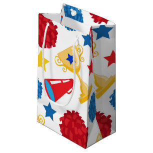Petit Sac Cadeau Pom Étoiles Jaunes Rouges Bleues Mégaphone Cheerle