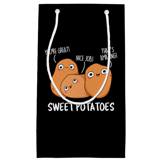 Petit Sac Cadeau Pommes de terre sucrées amusant Nourriture chatte  (Devant)