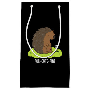 Petit Sac Cadeau Por Cute-Pine Drôle Pun Porcupine Gobelet Sombre B