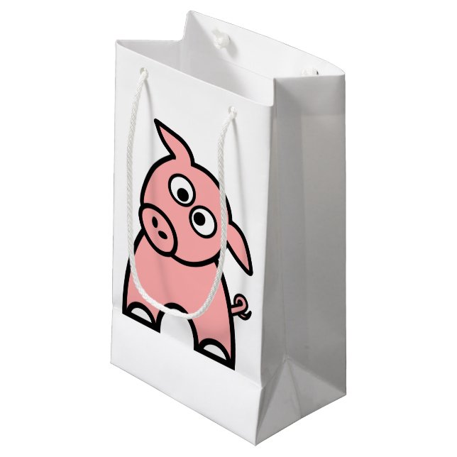 Petit Sac Cadeau Porc (Devant Angle)