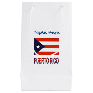 Petit Sac Cadeau Porto Rico Porto Rico Drapeau bleu Personnalisatio